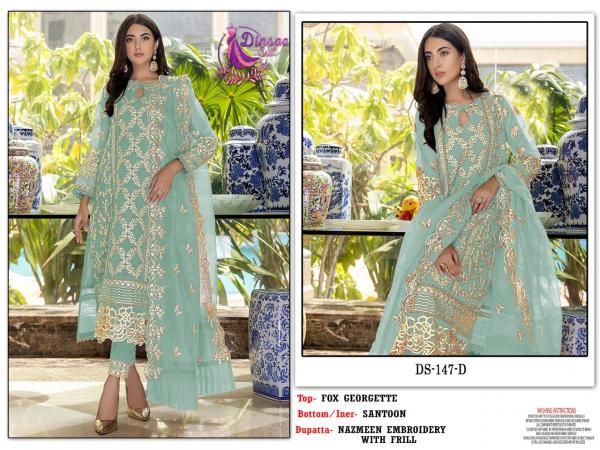 Dinsaa 147 Festive Wear Georgette Pakistani Salwar Kameez Collection